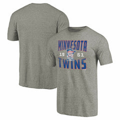 Minnesota Twins Cooperstown Collection Antique Stack Tri-Blend T-Shirt On Sale