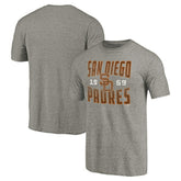 San Diego Padres Cooperstown Collection Antique Stack Tri-Blend T-Shirt On Sale