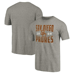 San Diego Padres Cooperstown Collection Antique Stack Tri-Blend T-Shirt On Sale