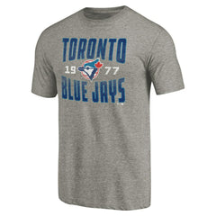 Toronto Blue Jays Cooperstown Collection Antique Stack Tri-Blend T-Shirt Online