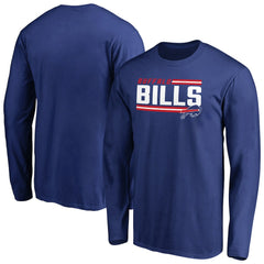 Buffalo Bills Iconic Collection On Side Stripe Long Sleeve T-Shirt Royal - NFL