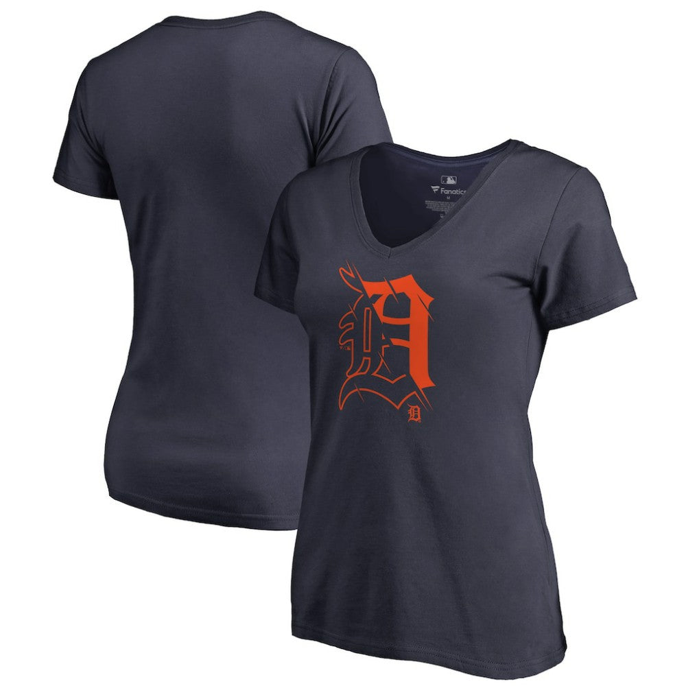 Detroit Tigers Women's X-Ray V-Neck T-Shirt Clearance