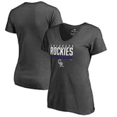 Colorado Rockies Women's Win Stripe V-Neck T-Shirt for sale