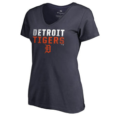 Detroit Tigers Women's Fade Out V-Neck T-Shirt Clearance