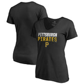 Pittsburgh Pirates Women's Fade Out V-Neck T-Shirt Sale