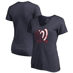Washington Nationals Women's X-Ray V-Neck T-Shirt Clearance
