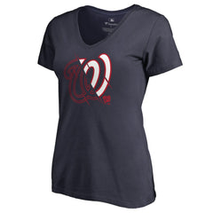 Washington Nationals Women's X-Ray V-Neck T-Shirt Clearance