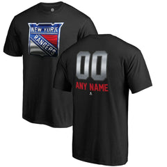 New York Rangers Personalized Midnight Mascot T-Shirt Black