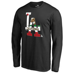 Los Angeles Dodgers Hometown Collection Cali Flag Long Sleeve T-Shirt discount