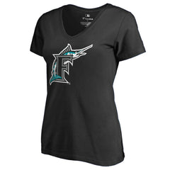 Florida Marlins Women's Cooperstown Collection Vintage Forbes V-Neck T-Shirt Sale