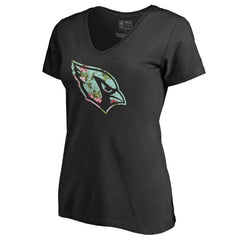 Arizona Cardinals Women's Lovely V-Neck T-Shirt Black - NFL