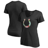 Indianapolis Colts Women's Lovely V-Neck T-Shirt Black - NFL