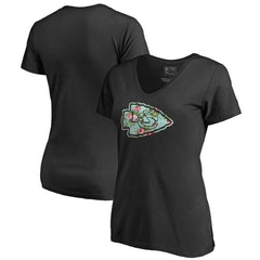 Kansas City Chiefs Women's Lovely V-Neck T-Shirt Black - NFL