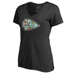 Kansas City Chiefs Women's Lovely V-Neck T-Shirt Black - NFL
