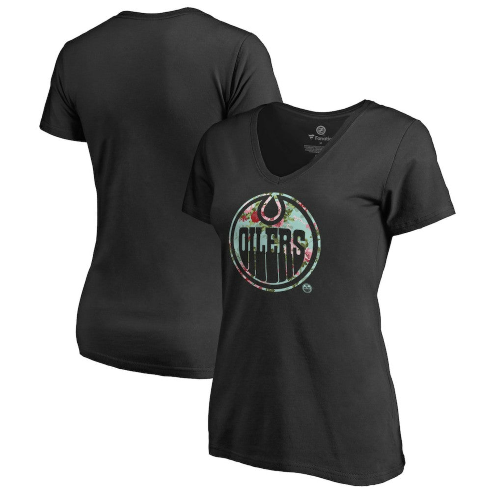Edmonton Oilers - Women's Lovely V-Neck T-Shirt Black