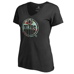 Edmonton Oilers - Women's Lovely V-Neck T-Shirt Black