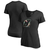 New Jersey Devils - Women's Lovely V-Neck T-Shirt Black