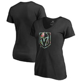 Vegas Golden Knights Women's Lovely V-Neck T-Shirt Black