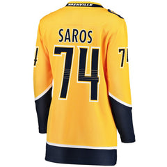 Juuse Saros Nashville Predators - Fanatics Women's Breakaway Player Jersey Gold