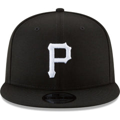 Pittsburgh Pirates New Era Black & White 9FIFTY Snapback Hat Lifestyle