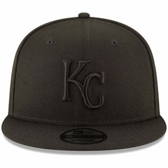 Kansas City Royals New Era Black on Black 9FIFTY Team Snapback Adjustable Hat discount