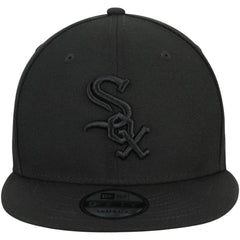 Chicago White Sox New Era Black on Black 9FIFTY Team Snapback Adjustable Hat discount