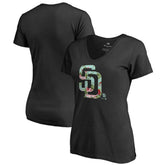 San Diego Padres Women's Lovely V-Neck T-Shirt Clearance