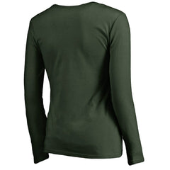 Green Bay Packers Women's Graceful Long Sleeve V-Neck T-Shirt Green - NFL