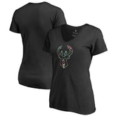 NBA - Milwaukee Bucks Lovely V-Neck T-Shirt - Black