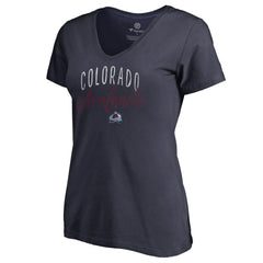 Colorado Avalanche - Women's Graceful V-Neck T-Shirt Navy
