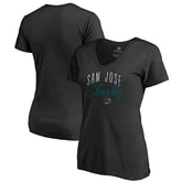 San Jose Sharks - Women's Graceful V-Neck T-Shirt Black