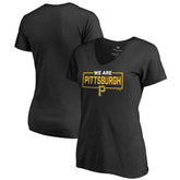 Pittsburgh Pirates Women's We Are Icon V-Neck T-Shirt for sale