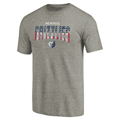 NBA - Memphis Grizzlies Freedom Tri-Blend T-Shirt - Gray