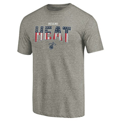 NBA - Miami Heat Freedom Tri-Blend T-Shirt - Gray