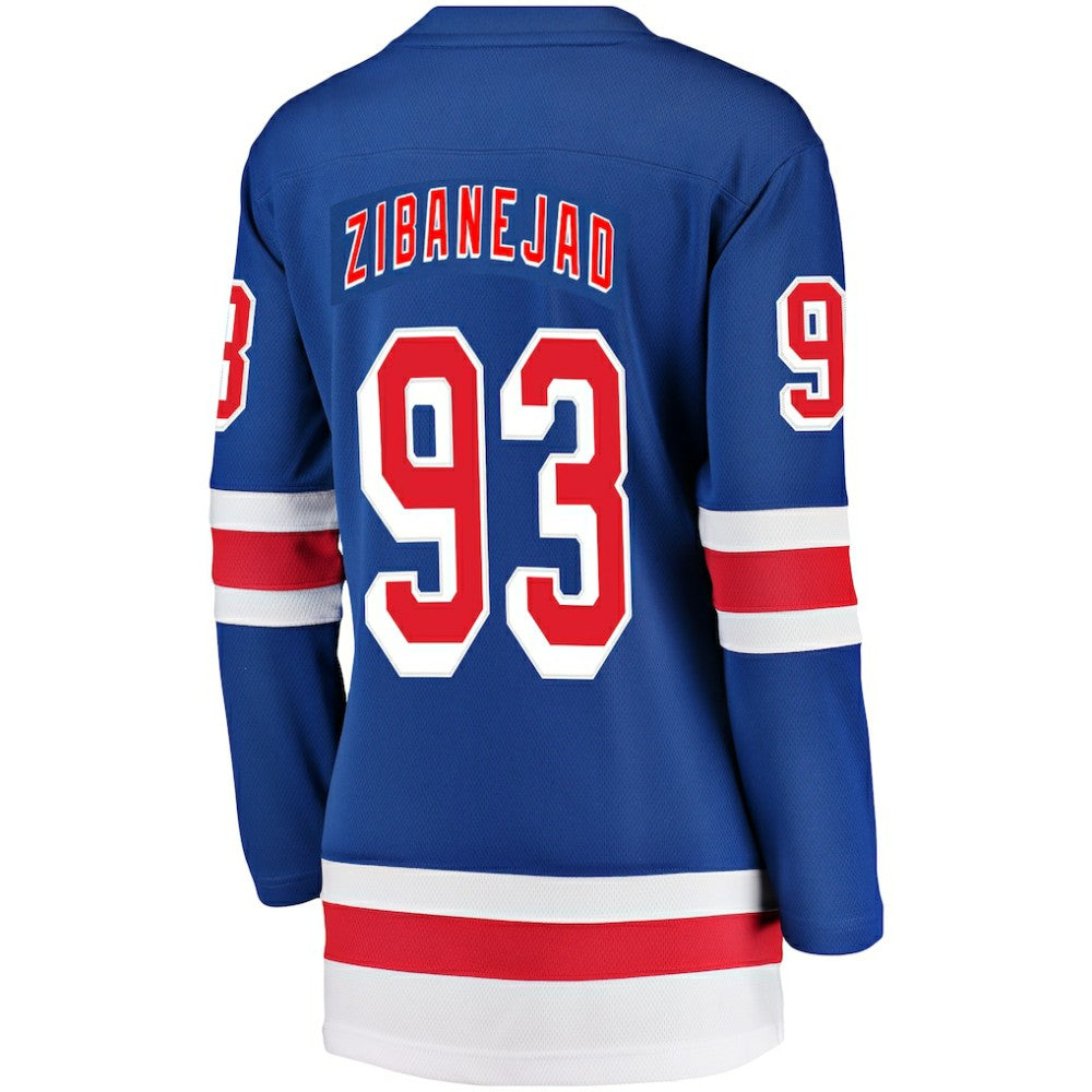 Mika Zibanejad New York Rangers Fanatics Women's Breakaway Player Jersey - Blue | NHL Jerseys