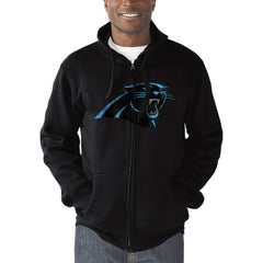 Carolina Panthers G-III Sports by Carl Banks Primary Logo Full-Zip Hoodie Black - NFL