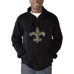 New Orleans Saints G-III Sports by Carl Banks Primary Logo Full-Zip Hoodie Black - NFL