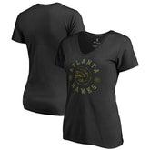 NBA - Atlanta Hawks Women's Liberty V-Neck T-Shirt - Black