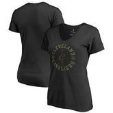 NBA - Cleveland Cavaliers Women's Liberty V-Neck T-Shirt - Black