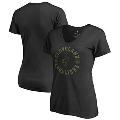 NBA - Cleveland Cavaliers Women's Liberty V-Neck T-Shirt - Black