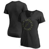 NBA - San Antonio Spurs Women's Liberty V-Neck T-Shirt - Black