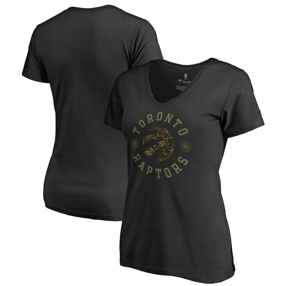 NBA - Toronto Raptors Women's Liberty V-Neck T-Shirt - Black