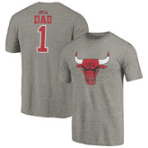NBA - Chicago Bulls Greatest Dad Tri-Blend T-Shirt - Gray