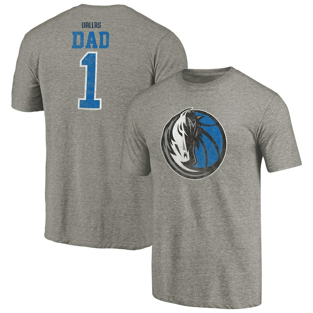 NBA - Dallas Mavericks Greatest Dad Tri-Blend T-Shirt - Gray
