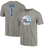 NBA - Philadelphia 76ers Greatest Dad Tri-Blend T-Shirt - Gray