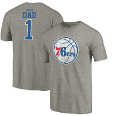NBA - Philadelphia 76ers Greatest Dad Tri-Blend T-Shirt - Gray