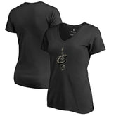 NBA - Cleveland Cavaliers Women's Cloak Camo V-Neck T-Shirt - Black