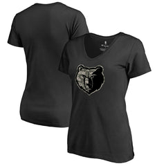 NBA - Memphis Grizzlies Women's Cloak Camo V-Neck T-Shirt - Black