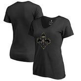 NBA - New Orleans Pelicans Women's Cloak Camo V-Neck T-Shirt - Black
