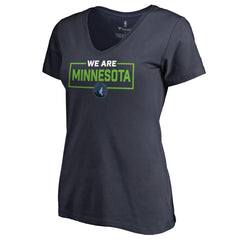 NBA - Minnesota Timberwolves Women's We Are Iconic Collection V-Neck T-Shirt - Navy